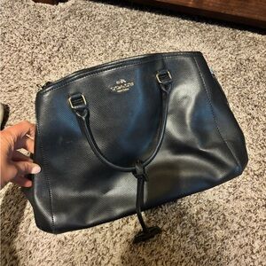 Coach Black Leather Shoulder Bag